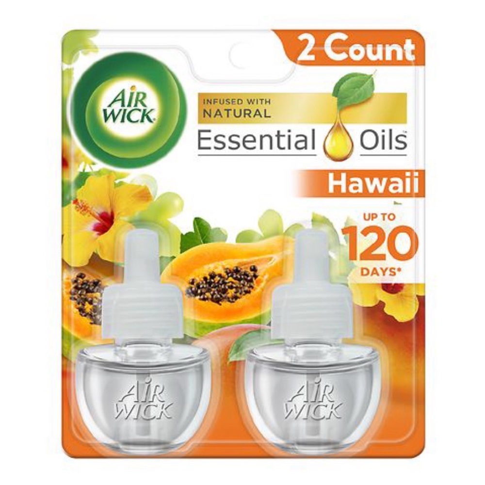 Air Wick Essential Oils Hawaii Scented Oil Refills - 2 Count